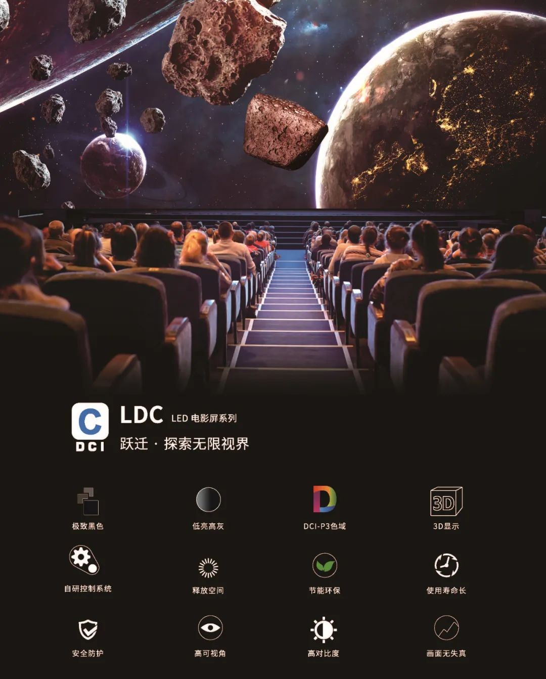 “自研+合作”全面开花，今年会jinnianhui金字招牌成业内LED电影屏通过DCI认证最多企业